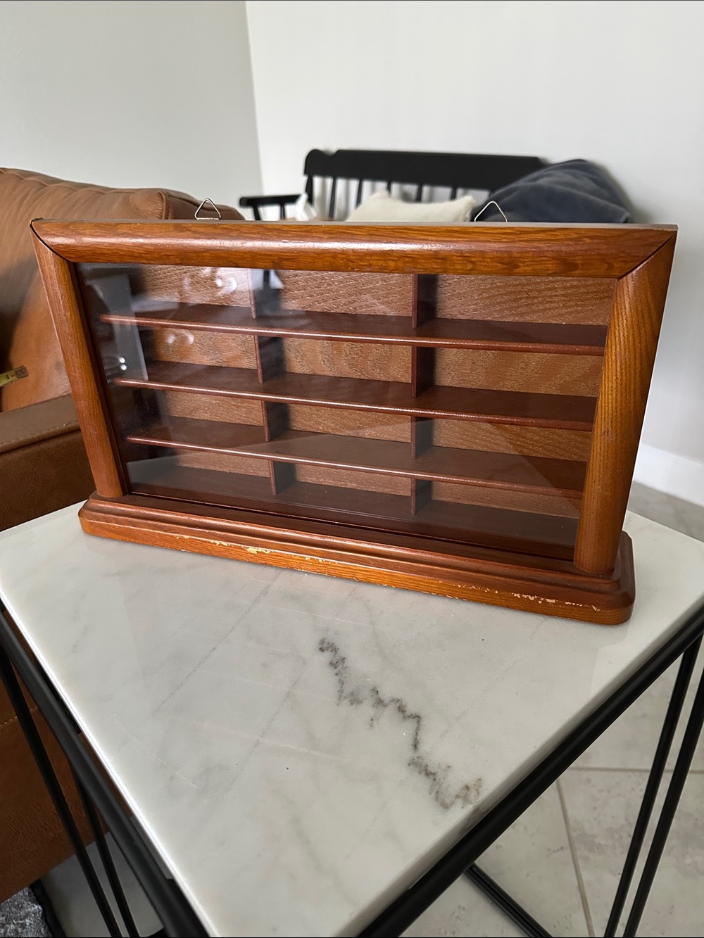 Thomas Pacconi Vintage Wooden Hanging Display Case Trinkets
